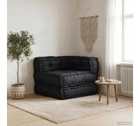 Kaloriko Canapé modulaire anthracite 70 x 70 x 54 cm Tissu 100 % coton avec rembourrage doux Coussin d'assise polyvalent pour salon, terrasse, bureau et jardin Confortable et flexible