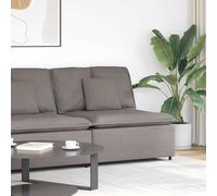 Kaloriko Canapé modulaire module central avec coussin taupe, tissu textilène, structure en métal, assise 100 x 100 cm, extensible, paysage de vie, confortable