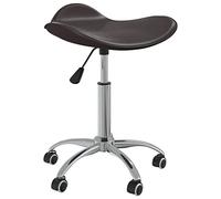 Kaloriko Chaise de bureau pivotante en cuir synthétique marron avec 110 kg, réglable en hauteur et rotation à 360 °, idéale comme chaise de bureau pour le bureau à domicile et le bureau