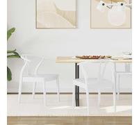 Kaloriko Chaise de Salle à Manger Blanche en Bois Massif d'hévéa 2 pcs avec Coussin rembourré Confortable pour Cuisine Bureau Design Vintage scandinave et Industriel