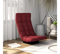 Kaloriko Chaise de sol pivotante en tissu bordeaux avec dossier réglable et rembourrage, pliable et pliable pour méditation, yoga, jeux, lecture dans le salon et la chambre d'enfant