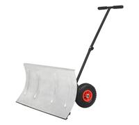 Kaloriko Chasse-Neige Manuel avec Roues 100 x 44 cm, Pelle Neige en Acier galvanisé, poignée Ergonomique antidérapante, Angle réglable pour allée, Trottoir, Garage en Hiver