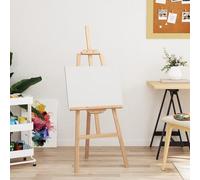 Kaloriko Chevalet en pin massif 53,5 x 95 x 127 cm avec hauteur et angle réglables pour toiles jusqu'à 107 cm, idéal pour présentation, atelier, réunion et art