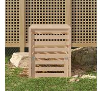 Kaloriko Composteur en pin massif 63,5 x 63,5 x 77,5 cm avec ventilation, couvercle et rabat pour jardin, déchets biologiques et coupe de pelouse pour recyclage de l'humus