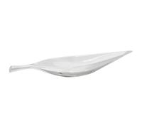 Kaloriko Corbeille de Fruits argentée en Aluminium Brillant 60 x 15 x 8 cm, Panier décoratif pour Salon Chambre Cuisine, Rangement intérieur, décoratif Naturel bohème