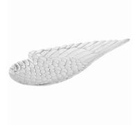 Kaloriko Corbeille de Fruits décorative argentée en Aluminium, Lot de 2, 40 x 18 x 2,5 cm, Design Moderne avec incrustations pour Salon, Table Basse et Buffet intérieur