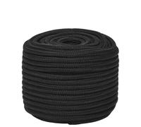 Kaloriko Corde de bateau noire - 12 mm - 100 m - En polypropylène tressé - Robuste - Résistante aux intempéries - Idéale pour la voile, le bateau, le camping, l'extérieur - Polyvalente, haute