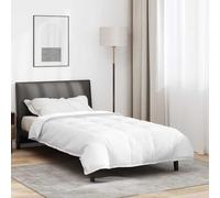 Kaloriko Couette 2 en 1 blanche, 155 x 220 cm, garnissage en plumes, respirante et lavable, couette en microfibre et coton régulant la température