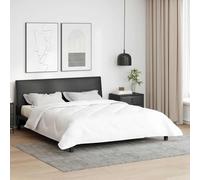 Kaloriko Couette blanche en polyester - 260 x 220 x 4 cm - Rembourrage en microfibre - Couette avec surpiqûre uniforme - Pour l'été - Hiver - Toute l'année - Confortable - Respirante - Lavable