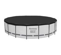 Kaloriko Couverture de Piscine Bestway Flowclear Fast Set en PVC 555 cm, bâche de Protection avec Trous de Drainage et Attaches en Corde, Compatible Steel Pro Max Power Steel Swim Vista