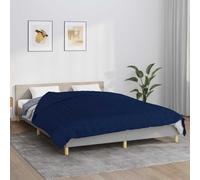 Kaloriko Couverture lestée Bleue 220 x 235 cm 11 kg en Tissu Coton, Couverture Plaid Douce pour lit et canapé, Confort cocooning, Sieste, Chambre, Salon, Hiver, Chaleur et décoration