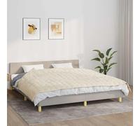 Kaloriko Couverture lestée crème Clair 155 x 220 cm 7 kg en Microfibre, Tissu brossé Respirant, Perles de Verre, pour Chambre, Salon, canapé, Hiver et Confort cocooning