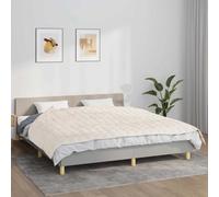 Kaloriko Couverture lestée crème Clair 155 x 220 cm 7 kg en Tissu Coton Doux, Couverture Plaid pour canapé, Chambre et Salon, Chaleur cocooning, Confort et Repos
