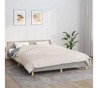 Kaloriko Couverture lestée crème Clair 200 x 225 cm 13 kg en Tissu Coton, Couverture Plaid Douce pour canapé, Chambre, Salon, Hiver, Confort cocooning et Sommeil apaisant