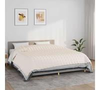 Kaloriko Couverture lestée crème Clair 235 x 290 cm 11 kg en Tissu Coton, Couverture Plaid pour Chambre, Salon, canape, Hiver, Confort Doux et repartition Uniforme du Poids