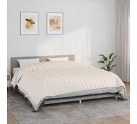 Kaloriko Couverture lestée crème Clair en Coton 220 x 260 cm 11 kg, Couverture Plaid Douce et Moelleuse, pour Chambre Salon Hiver, Confort cocooning, Sieste Voyage, décoration canapé lit