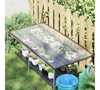 Kaloriko Couverture pour Plantes Transparente en PE 2,5 x 1 m, bâche rectangulaire avec Oeillets et Coins en Plastique, pour Jardin, Potager, Protection Contre l'humidité et l'eau