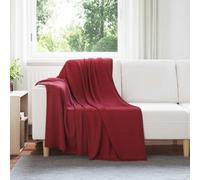 Kaloriko Couvertures à Jeter 24 pcs Rouge Bordeaux Plaid Polaire 170 x 130 cm Toison légère pour canapé Fauteuil Chambre Salon décor cocooning Hiver Chaleur Confort Douceur