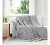 Kaloriko Couvertures à Jeter Grises en Toison 6 pcs 270 x 240 cm, Couverture Plaid Polaire légère, Douce et Moelleuse, déco canapé Fauteuil Chambre Salon Hiver Confort cocooning