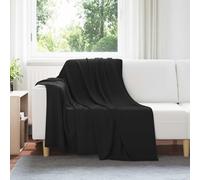 Kaloriko Couvertures à Jeter Noir en Toison, Lot de 6, 200 x 150 cm, Plaid Polaire léger et Doux pour canapé, Fauteuil, Chambre, Salon, Hiver, décoration cocooning et Confort