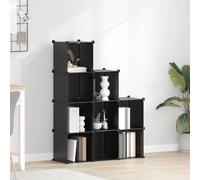 Kaloriko Cubes de Rangement 9 pcs Noir PP avec Cadres Acier, modulable et empilable, Meuble Rangement Polyvalent pour Chambre, Dressing, entrée, Couloir, Bureau, organisé