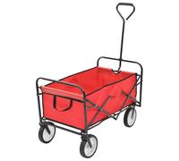 Kaloriko Diable à main pliable en acier rouge robuste avec roues pivotantes à 360 degrés plateforme de transport charge lourde 75 kg utilisable en logistique, déménagement, atelier