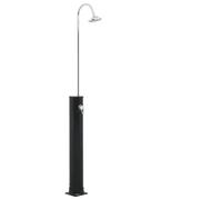 Kaloriko Douche Solaire Noire 214 cm 20 L en PVC et Acier Inoxydable pour Piscine Spa Jacuzzi Entretien Nettoyage Filtre Pompe Couverture, raccord Tuyau d'arrosage Standard