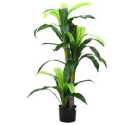 Kaloriko Dragon artificiel avec 36 feuilles réalistes en PEVA - Hauteur : 120 cm - Tronc en bambou avec revêtement en plastique - Pot de ciment en plastique solide - Idéal pour salon, bureau, balcon