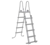 Kaloriko Échelle de Piscine de sécurité Flowclear Bestway à 4 marches, Acier et Plastique antidérapant, pour piscines Hors Sol Jusqu’à 132 cm, Charge 150 kg, accès extérieur Jardin