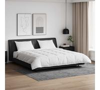 Kaloriko Ensemble de literie Blanc en Plume de Canard, Couette 240 x 260 cm avec 2 oreillers, Microfibre Coton Duvet, Confort Chaleur Hiver pour Chambre Maison, Lavable en Machine