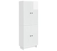 Kaloriko Ensemble Meuble Blanc Brillant 2 pcs 66 x 34,5 x 90 cm, mobilier modulable pour Salon séjour Bureau Chambre Cuisine avec Rangement coordonné kit Complet Efficace