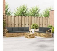 Kaloriko Ensembles de canapés en Bois d'acacia Massif Durable, mobilier extérieur modulable pour Jardin, terrasse, Salon et séjour, kit Complet Design à Lattes Facile à Entretenir