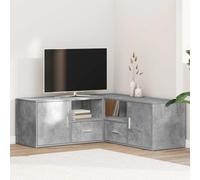 Kaloriko Étagère d'angle en bois gris béton - 200 x 40 x 45 cm - Avec 2 possibilités de montage - Étagère de rangement - Commode - Buffet - Vitrine - Tiroir pour salon, chambre à coucher, couloir