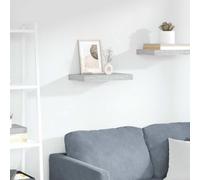 Kaloriko Étagère flottante en MDF gris béton avec cadre en métal - 40 x 23 x 3,8 cm - Étagère murale suspendue pour salon, chambre à coucher, bureau - Console murale peu encombrante et moderne pour le