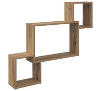 Kaloriko Étagère Murale en Bois Marron 91,5 x 15 x 76 cm, Tablette de Rangement Multifonction, Support pour Livres Plantes décoration, Meuble Suspendu Design Moderne pour Salon Chambre Bureau