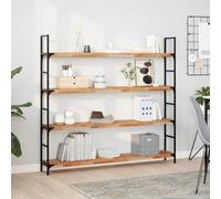 Kaloriko Étagère Murale Flottante en Bois d'acacia Massif Finition à l'huile 140x20x4 cm Support Tablette Design Invisible Multifonction Rangement Salon Chambre Cuisine