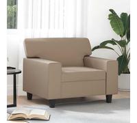 Kaloriko Fauteuil Cappuccino en Similicuir 60 cm avec Cadre Métal Stable Design Moderne pour Salon Séjour Bureau Confort Durable