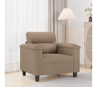 Kaloriko Fauteuil Cappuccino Similicuir 60 cm avec Cadre métal Robuste, Design Moderne pour Salon séjour Bureau, Assise Confortable et Durable résistant aux Taches