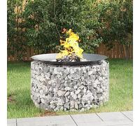 Kaloriko Foyer en Gabion Rond Ø 100 cm en Fer galvanisé, diamètre de Fil 3,5 mm, Structure Stable pour Pierres ou Gravier, Jardin Patio décoration extérieure, Montage Simple