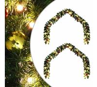 Kaloriko Guirlande de Noël Artificielle en PVC Vert avec 600 LED USB, Lot de 2 x 20 m, 3600 Branches, pour intérieur et extérieur, Porte fenêtre Table Mur Ambiance fête Hiver