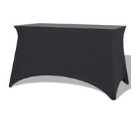 Kaloriko Housse Extensible de Table Anthracite, Lot de 2, 183 x 76 x 74 cm, Tissu élastique Lavable, Protection Anti Tache pour réception, Mariage, Banquet, intérieur