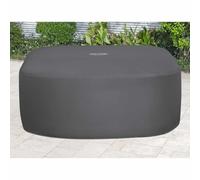 Kaloriko Housse Grise Bestway pour Piscine Spa et Jacuzzi, PVC et Pom, 201 x 201 x 80 cm, Porte zippée, Usage extérieur, Entretien et hivernage Facile