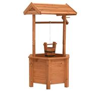 Kaloriko Jardinière à puits à Souhait de Jardin en Bois de Sapin 40 x 40 x 84 cm pour pelouse, Jardin, Cour, Patio, Balcon et terrasse, décoration féerique pour extérieur et Parterre