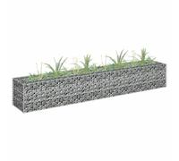 Kaloriko Jardinière surélevée en acier galvanisé - 180 x 30 x 30 cm - Avec grille en mailles - Brise-vue - Pour jardin, terrasse, balcon - Résistant au gel et à l'hiver - Utilisation en extérieur