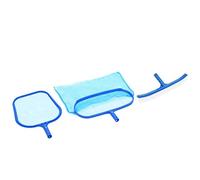 Kaloriko Kit Entretien Piscine 3 pcs en ABS, 2 épuisettes de Feuilles réutilisables et 1 Brosse Murale, Accessoire Nettoyage Bassin Hors Sol Tubulaire Gonflable pour Eau Claire