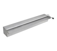 Kaloriko Lame d'eau rectangulaire à LED en Acier Inoxydable SS304 60 cm, Fontaine Cascade pour Bassin et Piscine, Jet Eau Constant, 33 LED Blanches, câble 5 m, Usage extérieur Jardin terrasse