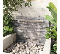 Kaloriko Lame d'eau rectangulaire pour Piscine en Acier Inoxydable SS 304 110 x 11,5 x 8 cm Fontaine Cascade Bassin Jet Eau Pompe Mur Source Decoration Jardin terrasse et Ambiance Zen relaxante