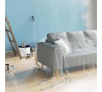 Kaloriko Lot de 12 feuilles de poussière transparentes en polyéthylène haute densité - 400 x 500 cm - Pour intérieur - Imperméable et résistant à la déchirure - Polyvalent pour couvrir, rénover