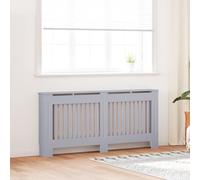Kaloriko Lot de 2 cache-radiateurs en bois gris 172 x 19 x 81,5 cm avec étagère de rangement, design à lattes verticales pour un flux de chaleur efficace, sécurité pour les enfants et les animaux