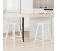 Kaloriko Lot de 2 chaises de salle à manger blanches en bois d'hévéa massif - 46 x 37 x 63 cm - Pour cuisine et salon - Design confortable - Robustes et rembourrées - Ergonomiques